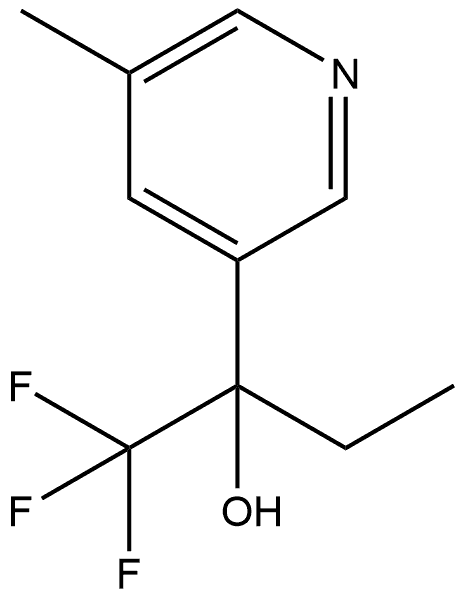 α-Ethyl-5-methyl-α-(trifluoromethyl)-3-pyridinemethanol Struktur