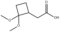 2,2-Dimethoxycyclobutaneacetic acid Struktur