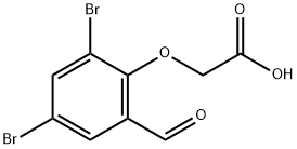 (2,4-dibromo-6-formylphenoxy)acetic acid Struktur