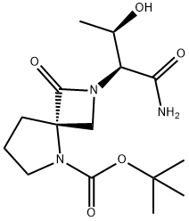 2,5-Diazaspiro[3.4]octane-5-carboxylic acid, 2-[(1S,2R)-1-(aminocarbonyl)-2-hydroxypropyl]-1-oxo-, 1,1-dimethylethyl ester, (4S)- Structure