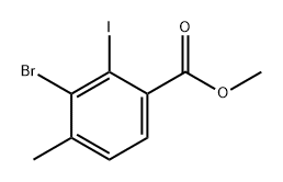 Benzoic acid, 3-bromo-2-iodo-4-methyl-, methyl ester,2152663-74-4,结构式