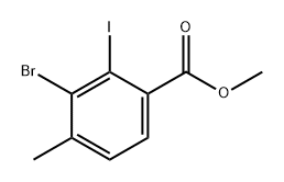 Benzoic acid, 3-bromo-2-iodo-4-methyl-, methyl ester 结构式