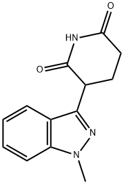 2,6-Piperidinedione, 3-(1-methyl-1H-indazol-3-yl)- 化学構造式