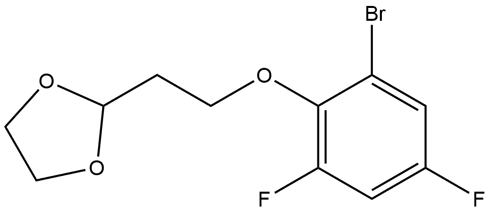 2-[2-(2-Bromo-4,6-difluorophenoxy)ethyl]-1,3-dioxolane 结构式