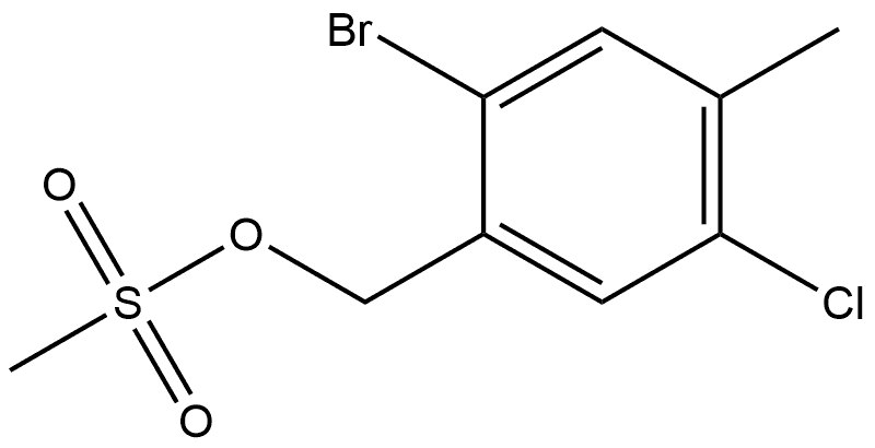 Benzenemethanol, 2-bromo-5-chloro-4-methyl-, 1-methanesulfonate Structure