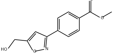 Benzoic acid, 4-[5-(hydroxymethyl)-3-isoxazolyl]-, methyl ester Structure