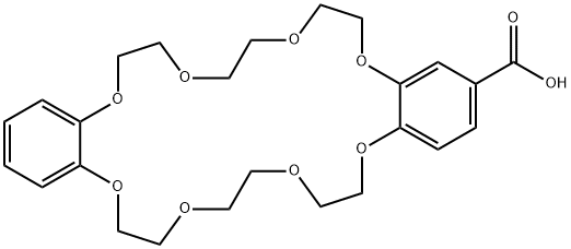 Dibenz[b,n][1,4,7,10,13,16,19,22]octaoxacyclotetracosin-2-carboxylic acid, 6,7,9,10,12,13,20,21,23,24,26,27-dodecahydro- Structure