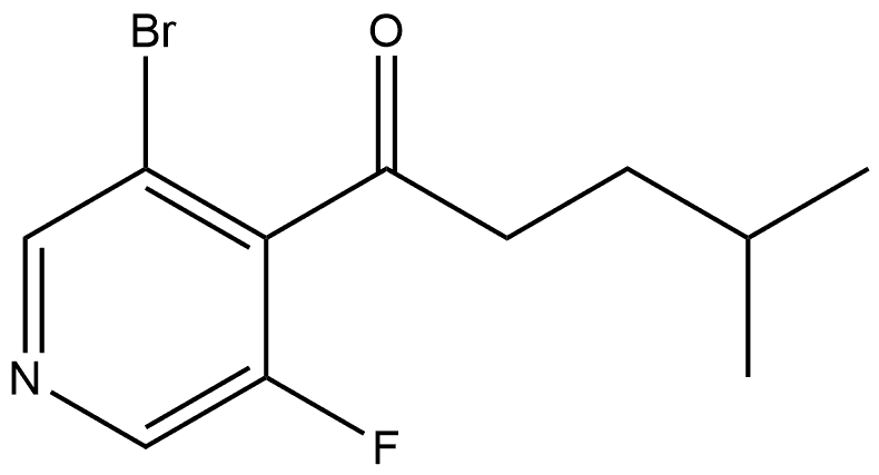 1-(3-Bromo-5-fluoro-4-pyridinyl)-4-methyl-1-pentanone,2153435-48-2,结构式