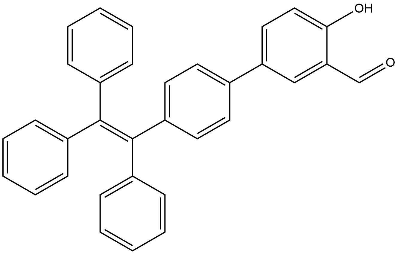 4-hydroxy-4'-(1,2,2-triphenylvinyl)-[1,1'-biphenyl]-3-carbaldehyde Structure