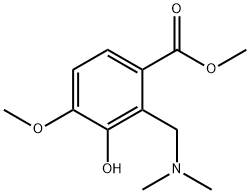 Benzoic acid, 2-[(dimethylamino)methyl]-3-hydroxy-4-methoxy-, methyl ester Structure