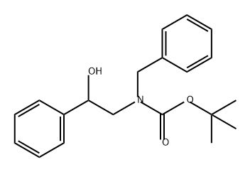 Carbamic acid, N-(2-hydroxy-2-phenylethyl)-N-(phenylmethyl)-, 1,1-dimethylethyl ester Struktur