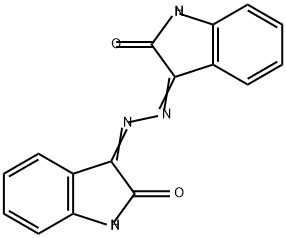 1H-Indole-2,3-dione, 3-[2-(1,2-dihydro-2-oxo-3H-indol-3-ylidene)hydrazone] Structure