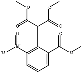 Propanedioic acid, 2-[2-(methoxycarbonyl)-6-nitrophenyl]-, 1,3-dimethyl ester Structure