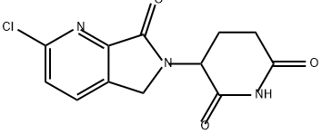 3-(2-氯-7-氧代-5,7-二氢-6H-吡咯并[3,4-B]吡啶-6-基)哌啶-2,6-二酮,2154343-26-5,结构式