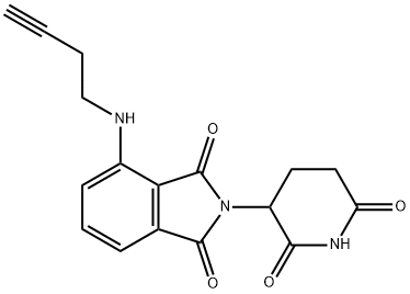 4-(丁-3-炔-1-基氨基)-2-(2,6-二氧代哌啶-3-基)异吲哚啉-1,3-二酮, 2154356-73-5, 结构式