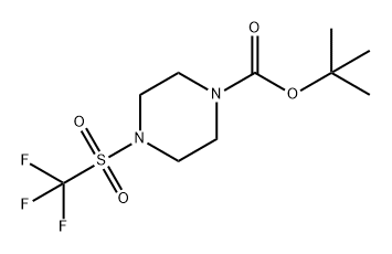 1-Piperazinecarboxylic acid, 4-[(trifluoromethyl)sulfonyl]-, 1,1-dimethylethyl ester Struktur