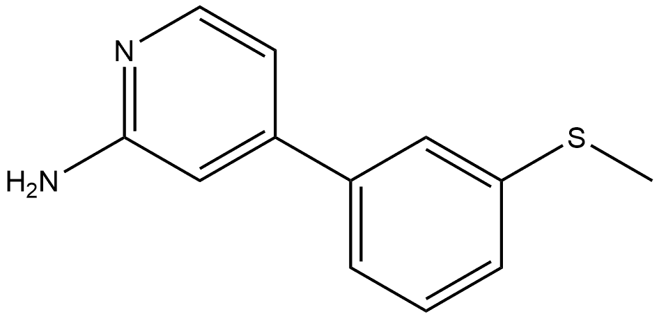 4-[3-(Methylthio)phenyl]-2-pyridinamine Structure