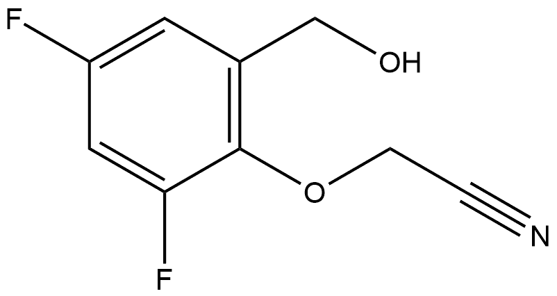 2-[2,4-Difluoro-6-(hydroxymethyl)phenoxy]acetonitrile,2155002-79-0,结构式