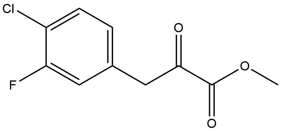 3-(4-氯-3-氟苯基)-2-氧代丙酸甲酯,2155020-52-1,结构式