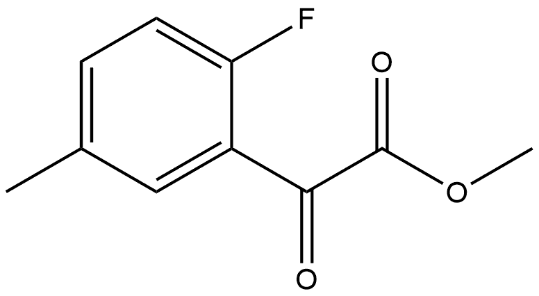 Methyl 2-fluoro-5-methyl-α-oxobenzeneacetate 结构式