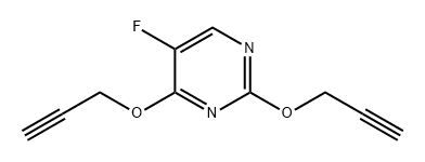 Pyrimidine, 5-fluoro-2,4-bis(2-propyn-1-yloxy)- Struktur