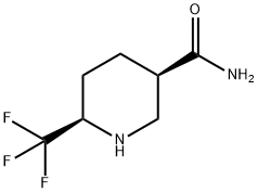 rac-(3R,6R)-6-(trifluoromethyl)piperidine-3-carboxamide, cis,2155840-67-6,结构式