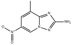 8-methyl-6-nitro-[1,2,4]triazolo[1,5-a]pyridin-2-amine 化学構造式