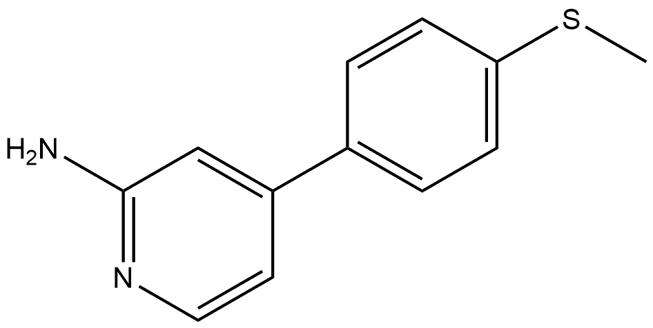 4-[4-(Methylthio)phenyl]-2-pyridinamine Structure