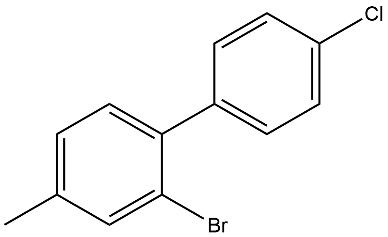 2-溴-4′-氯-4-甲基-1,1'-联苯,2156696-60-3,结构式