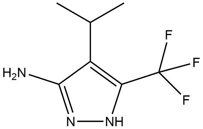 4-Isopropyl-5-(trifluoromethyl)-1H-pyrazol-3-amine Struktur