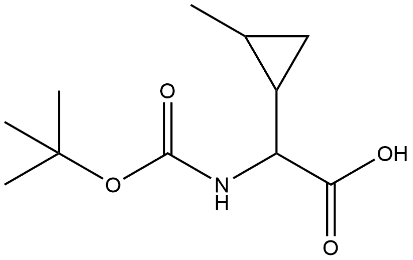 Cyclopropaneacetic acid, α-[[(1,1-dimethylethoxy)carbonyl]amino]-2-methyl- Struktur