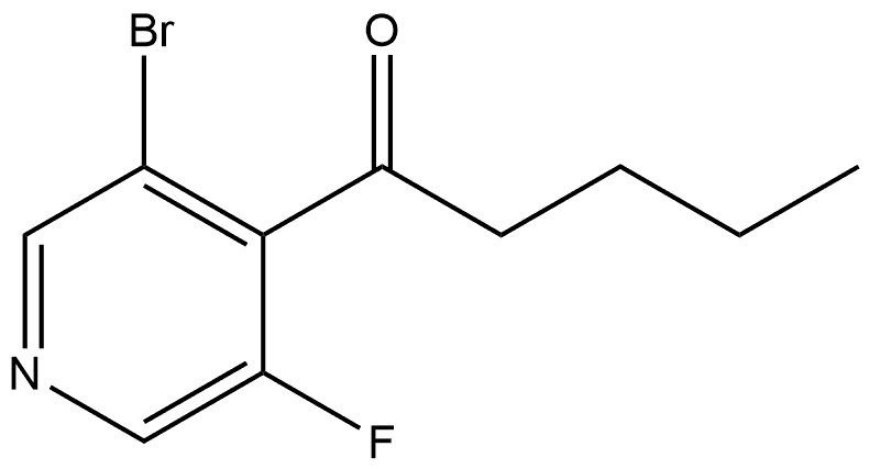 1-(3-Bromo-5-fluoro-4-pyridinyl)-1-pentanone 结构式