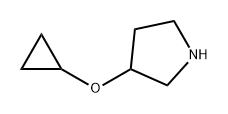Pyrrolidine, 3-(cyclopropyloxy)- Struktur