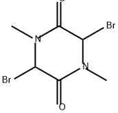 2,5-Piperazinedione, 3,6-dibromo-1,4-dimethyl- 化学構造式