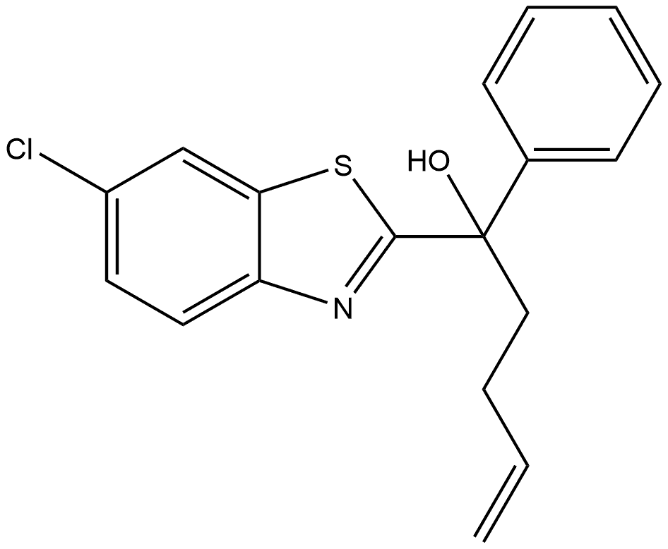 2-Benzothiazolemethanol, α-3-buten-1-yl-6-chloro-α-phenyl- Structure