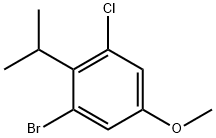 Benzene, 1-bromo-3-chloro-5-methoxy-2-(1-methylethyl)- 化学構造式