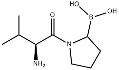 Boronic acid, B-[1-[(2S)-2-amino-3-methyl-1-oxobutyl]-2-pyrrolidinyl]-,215923-24-3,结构式