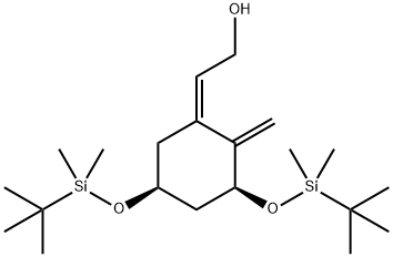 Ethanol, 2-[(3S,5S)-3,5-bis[[(1,1-dimethylethyl)dimethylsilyl]oxy]-2-methylenecyclohexylidene]-, (2Z)-,215929-41-2,结构式