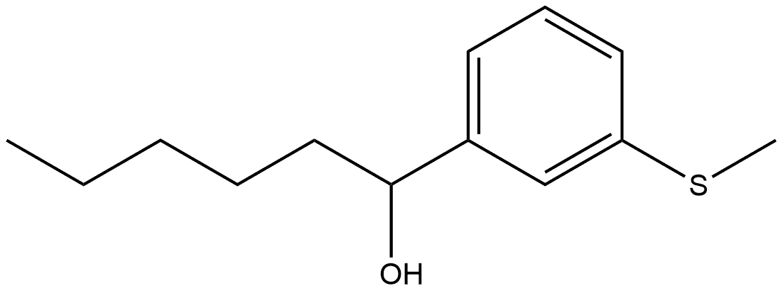 3-(Methylthio)-α-pentylbenzenemethanol 化学構造式