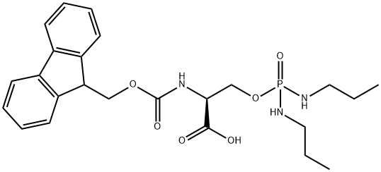 L-Serine, N-[(9H-fluoren-9-ylmethoxy)carbonyl]-, N,N'-dipropylphosphorodiamidate (ester) (9CI),216061-08-4,结构式
