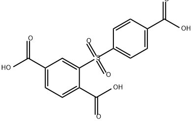 1,4-Benzenedicarboxylic acid, 2-[(4-carboxyphenyl)sulfonyl]- Structure