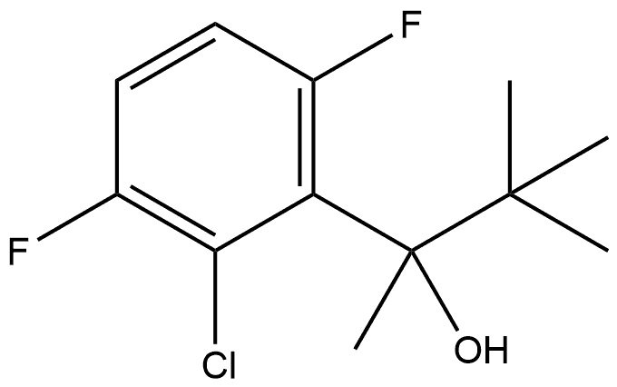 2-Chloro-α-(1,1-dimethylethyl)-3,6-difluoro-α-methylbenzenemethanol,2161512-26-9,结构式