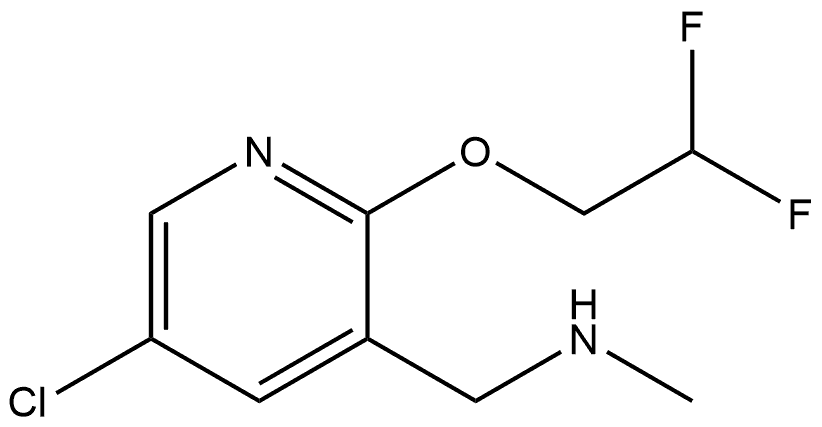 5-Chloro-2-(2,2-difluoroethoxy)-N-methyl-3-pyridinemethanamine Structure