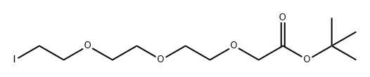 Acetic acid, 2-[2-[2-(2-iodoethoxy)ethoxy]ethoxy]-, 1,1-dimethylethyl ester Struktur