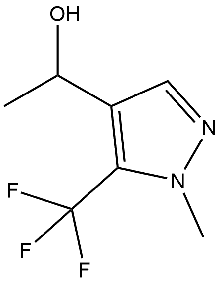 α,1-Dimethyl-5-(trifluoromethyl)-1H-pyrazole-4-methanol 化学構造式