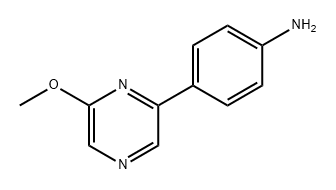 Benzenamine, 4-(6-methoxy-2-pyrazinyl)- Structure