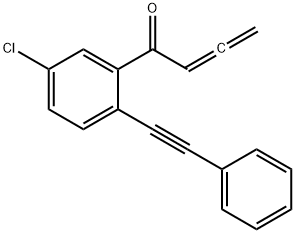 1-[5-Chloro-2-(2-phenylethynyl)phenyl]-2,3-butadien-1-one Struktur