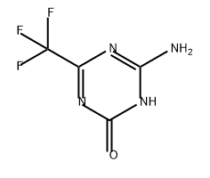 1,3,5-Triazin-2(1H)-one, 6-amino-4-(trifluoromethyl)- 化学構造式