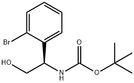 (R)-tert-Butyl (1-(2-bromophenyl)-2-hydroxyethyl)carbamate 结构式