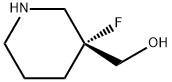 3-Piperidinemethanol, 3-fluoro-, (3R)- Struktur